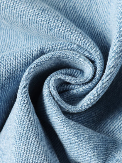 Pantalones cortos vaqueros de búfalo de agua lavados con agujeros