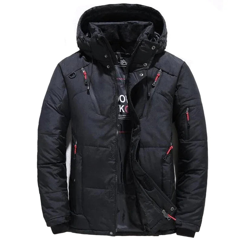 Chaqueta de invierno para hombre, informal, de plumón, cálida