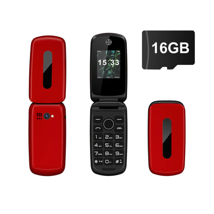 Teléfono móvil plegable SERVO F4 con 2 SIM, modo de espera, grabación