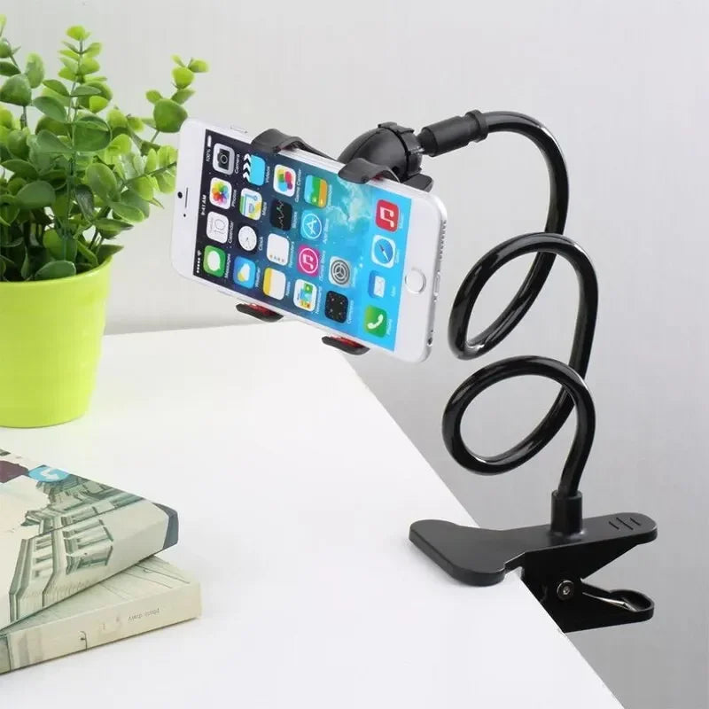 Soporte para teléfono móvil con clip de 360 grados, 70 cm, portátil