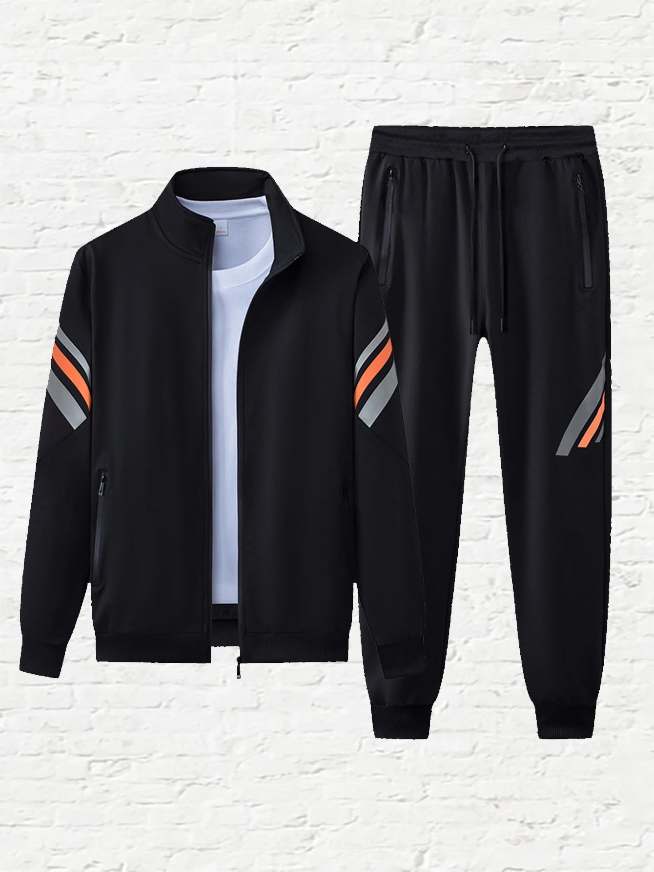 Chándal informal de otoño e invierno para hombre, conjunto de 2 piezas