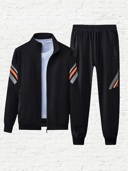 Chándal informal de otoño e invierno para hombre, conjunto de 2 piezas