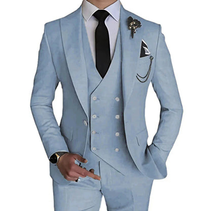 Trajes de moda para hombre, 3 piezas, estilo boutique, de ocio