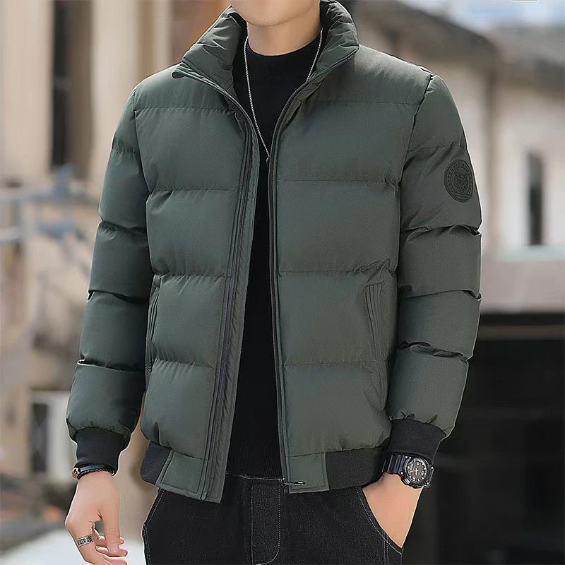 Chaqueta de algodón con cuello alto para otoño e invierno