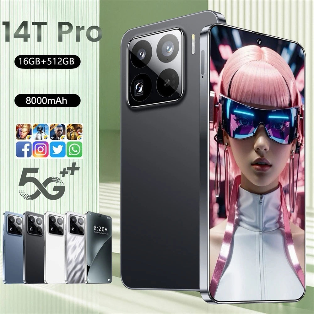 Nuevo teléfono inteligente 14T Pro original de 7,3 pulgadas, 4G 5G