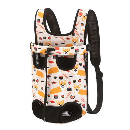Bolsa de transporte ajustable para gatos, mochila de doble hombro para mascota
