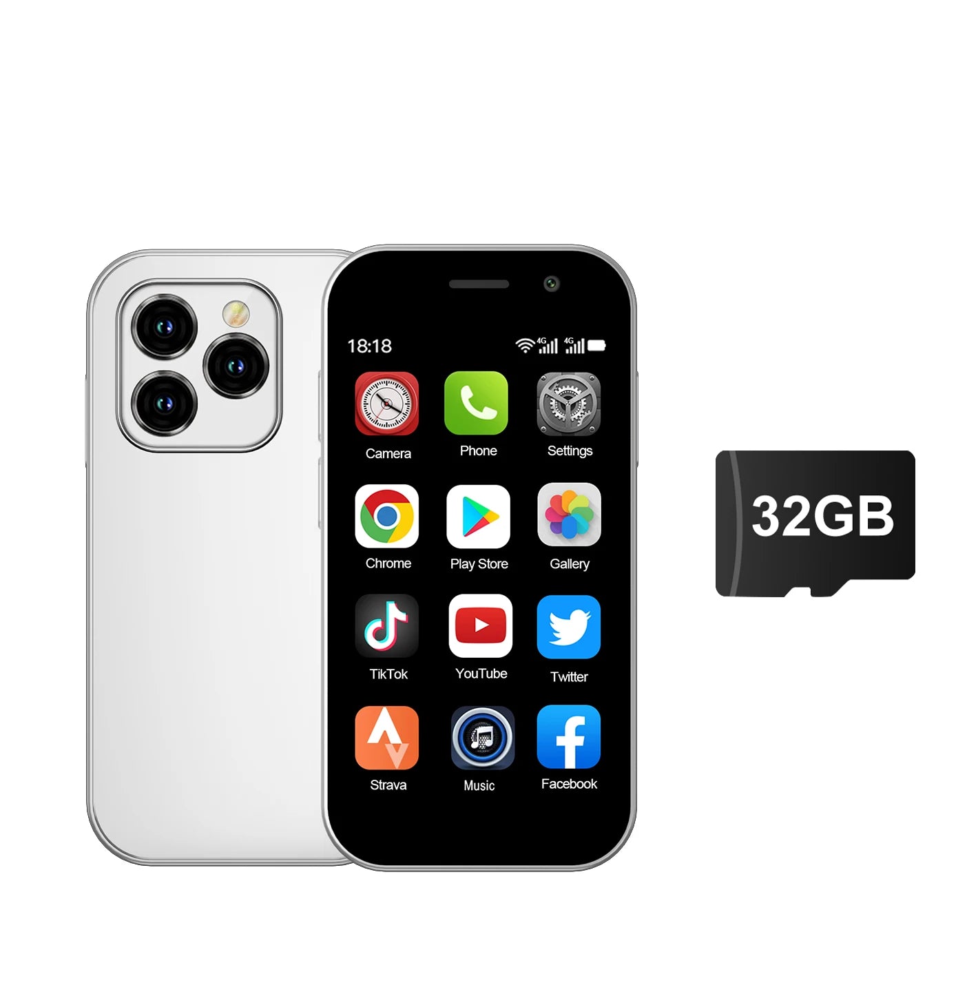 SERVO KING8000 Mini Smartphone Android 4G LTE, GPS, pantalla de 3