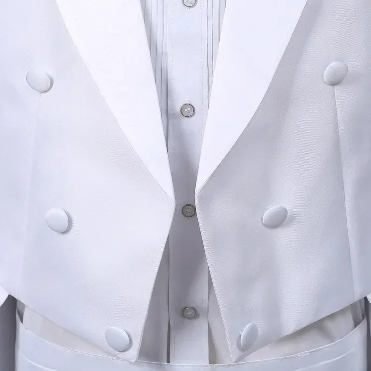 Traje de esmoquin para hombre, estilo vintage, formal, frac