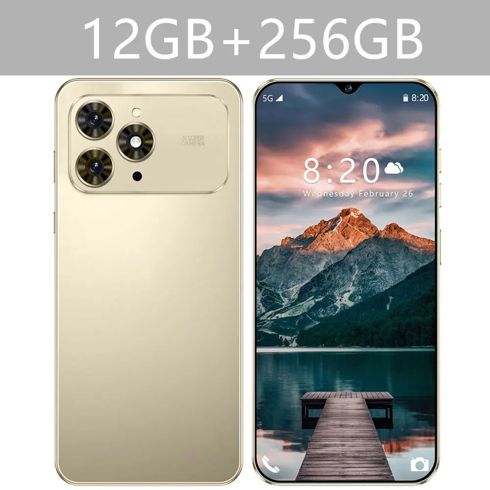 Nuevo teléfono inteligente i17 Pro Max 5G 7.0HD con doble tarjeta SIM