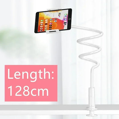 Soporte para teléfono de 128 cm, reposacabezas, brazo largo flexible