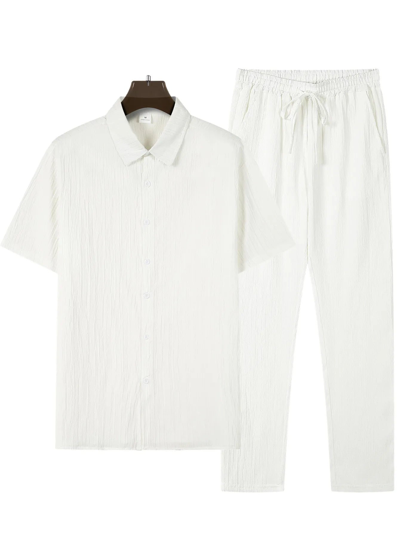 Conjuntos casuales de dos piezas a rayas para hombre, camisetas