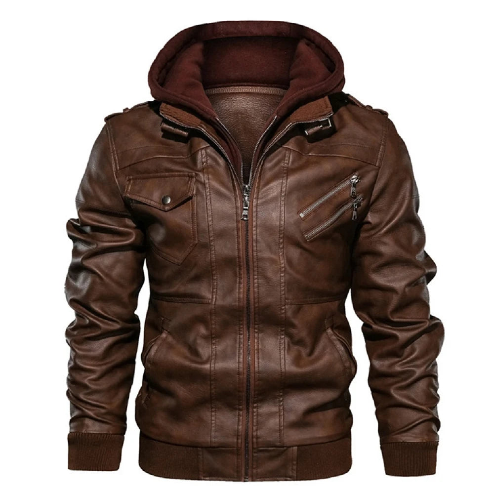 Nuevas chaquetas de cuero KB para hombre, chaquetas casuales