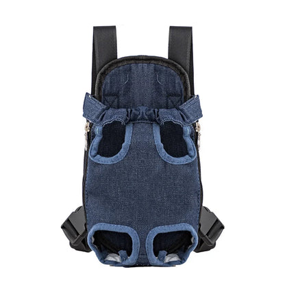 Bolsa de transporte ajustable para gatos, mochila de doble hombro para mascota