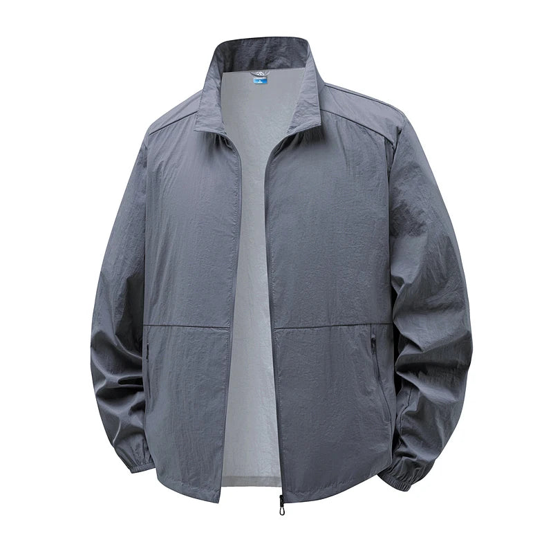 Chaqueta de senderismo ligera e impermeable de verano para hombre