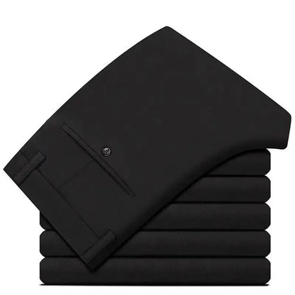 Pantalones de traje elásticos para hombre, pantalones de oficina