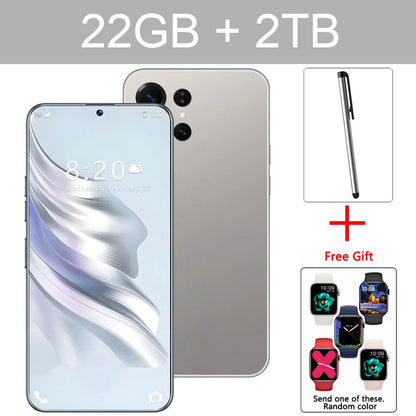 Nuevo teléfono inteligente 14T Pro original de 7,3 pulgadas, 8000 mAh, Android