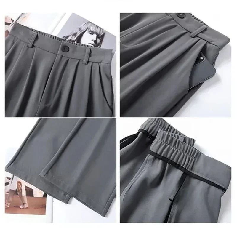 Pantalones de traje para mujer, pantalones clásicos de moda para dama