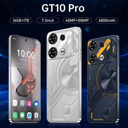 Teléfono inteligente GT10 Pro 2025 original, 4G, 5G, 7.3 pulgadas HD