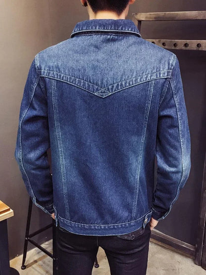 Abrigos vaqueros para hombre, chaqueta vaquera