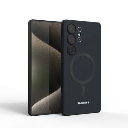 Funda de silicona suave de lujo Magsafe para Samsung Galaxy S25 Ultra