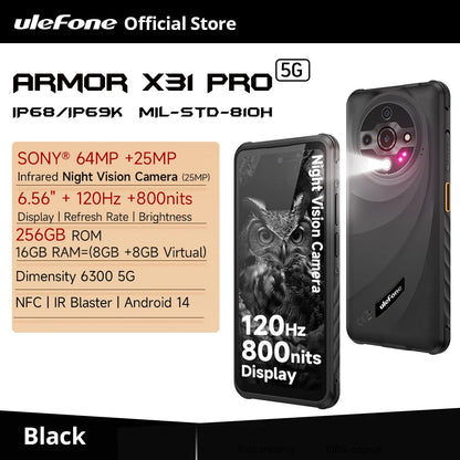 Ulefone Armor X31 Pro 5G Teléfono robusto Android 14