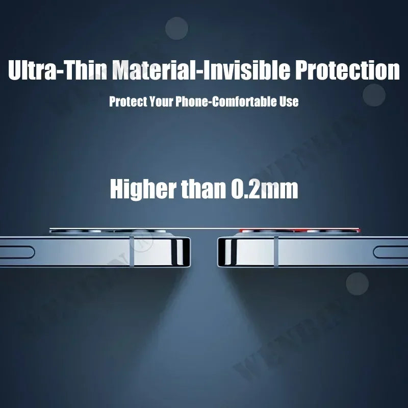 Protector de lente de cámara de cristal para iPhone 17, 16, 15, 14 Pro Max