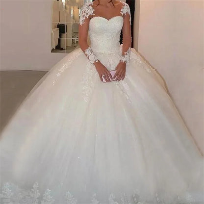 Vestidos de novia personalizados de manga larga