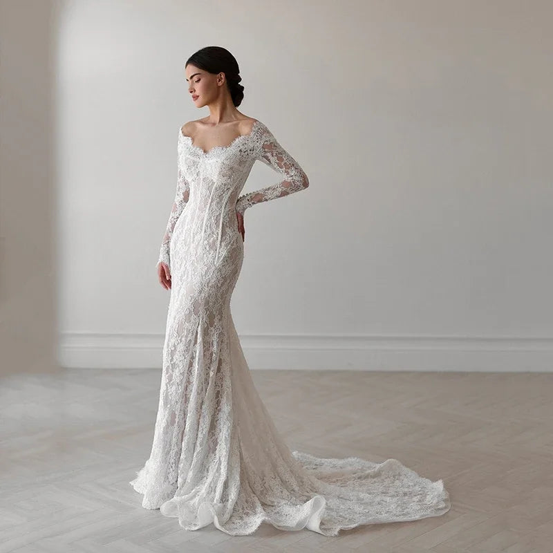 Vestidos de novia de sirena elegantes y personalizados
