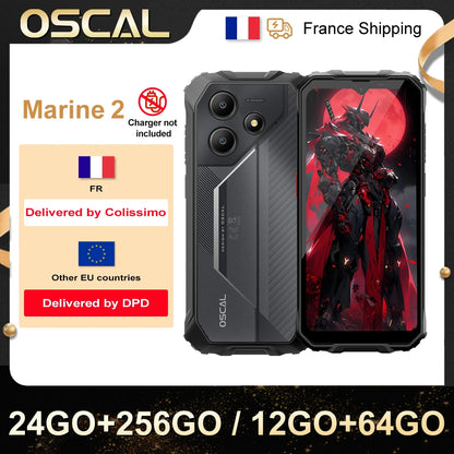 OSCAL Marine 2 [Sin cargador UE] Smartphone robusto 11000mAh 24 (8 + 16) GB
