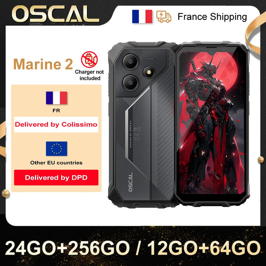 OSCAL Marine 2 [Sin cargador UE] Smartphone robusto 11000mAh 24 (8 + 16) GB