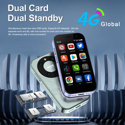 SERVO KING9000 Mini Smartphone 4G LTE, Android, Google Play, 16 GB