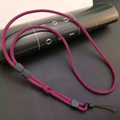 Cadena larga para colgar en el cuello, tejida a mano, para teléfono móvil