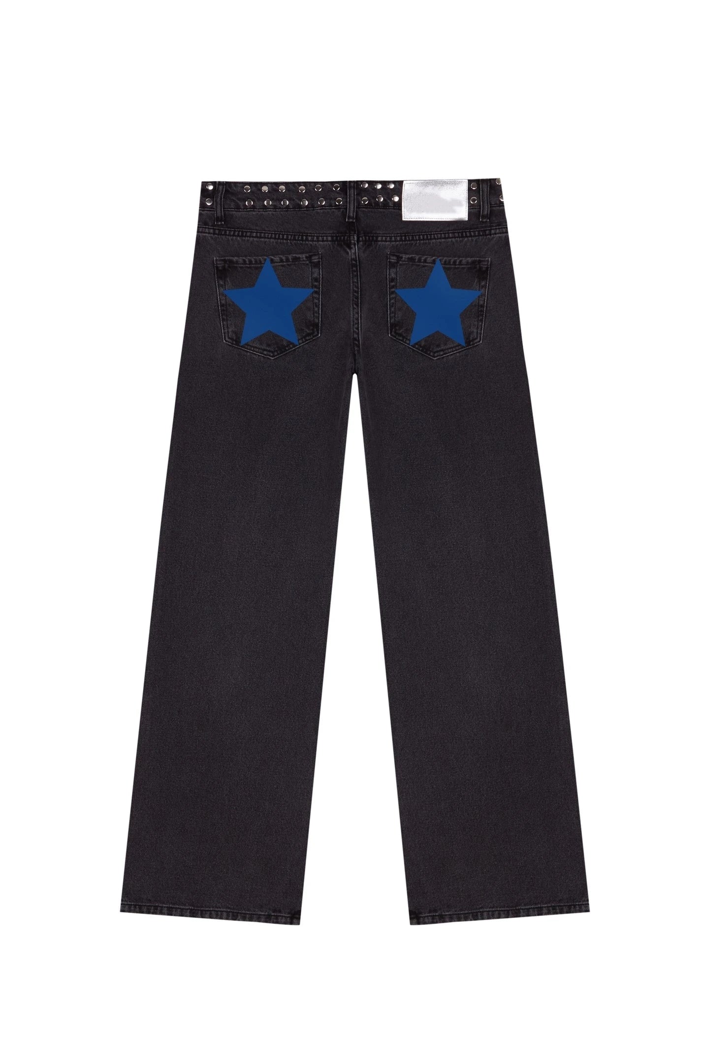 Pantalones vaqueros vintage con estampado de estrella de cinco puntas