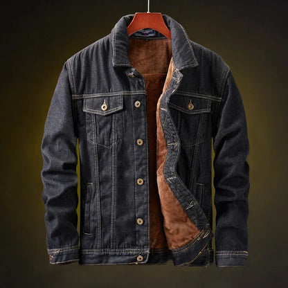 Chaquetas vaqueras de invierno para hombre, abrigos gruesos