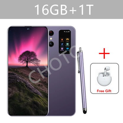 Teléfonos celulares S+ 25 Ultra Original 7.3HD 5G Dual SIM Smartphone