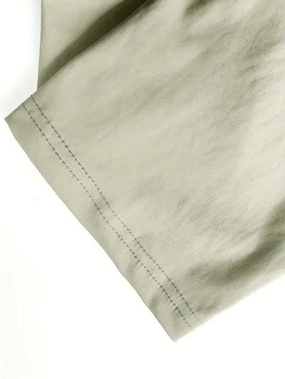 Pantalones casuales de fibra de hielo sedosa de alta elasticidad para mujer