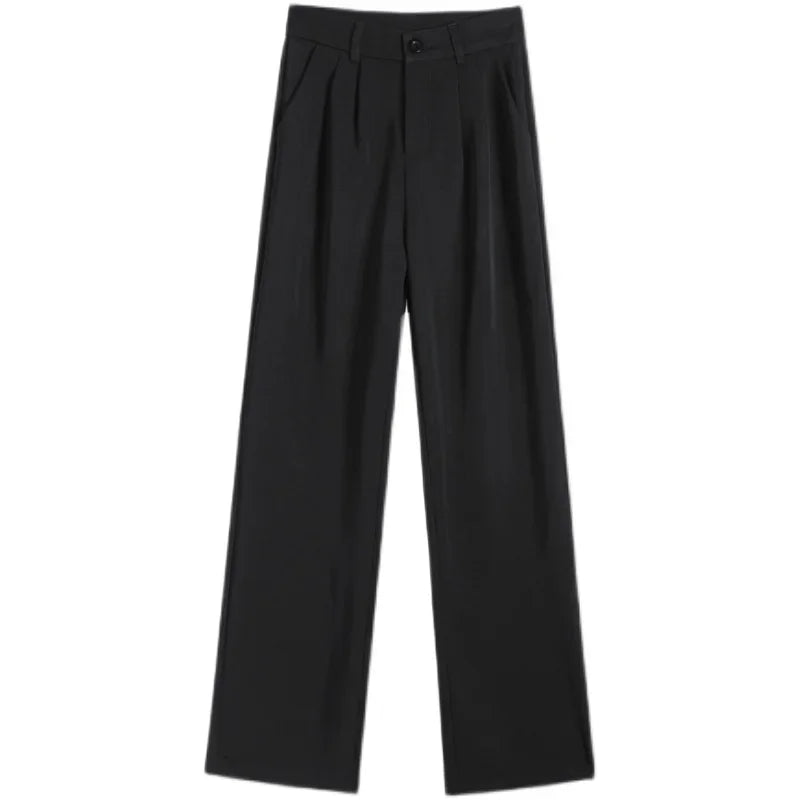 Pantalones anchos y cintura alta para mujer