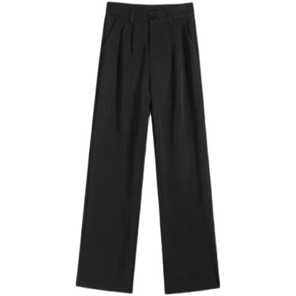 Pantalones anchos y cintura alta para mujer