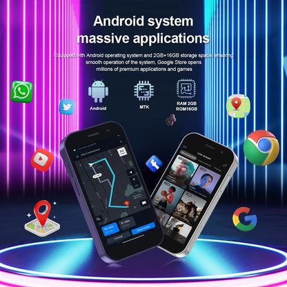 SERVO KING8000 Mini Smartphone Android 4G LTE, GPS, pantalla de 3