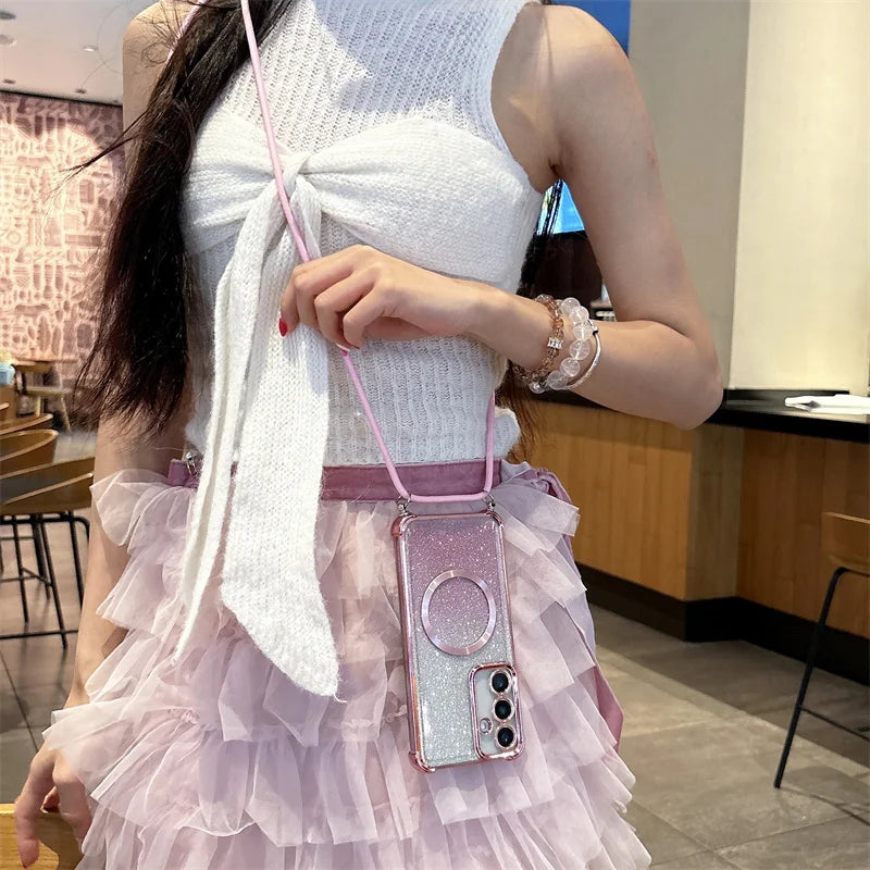 Funda magnética transparente con revestimiento para Realme 14, 14ProPlus