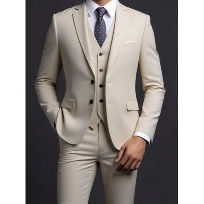 Traje (Blazer + Chaleco + Pantalones) para hombre, estilo británico