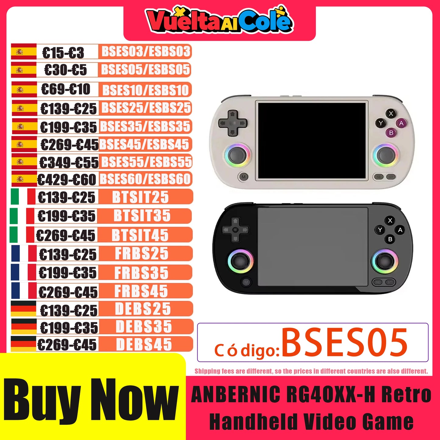 ANBERNIC RG40XX H consola de juegos portátil Retro 64 bits