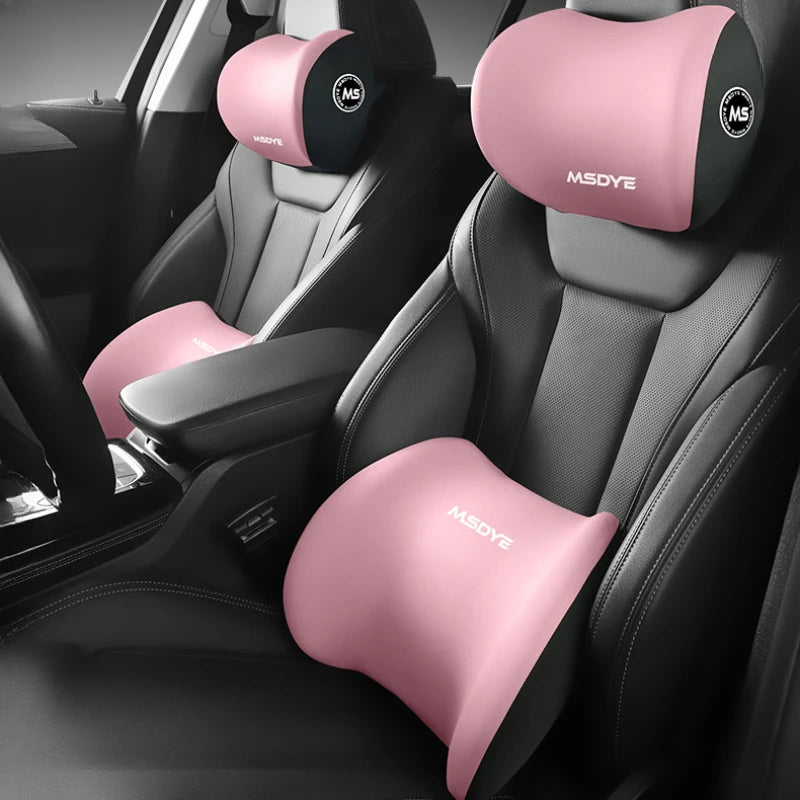 Reposacabezas/soporte lumbar para coche, almohada para el cuello