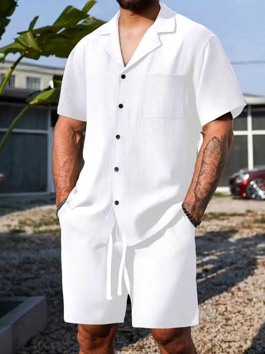 Conjunto deportivo informal de verano de 2 piezas para hombre