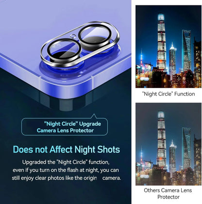 3 protectores de lente de cámara de vidrio templado para iPhone 17