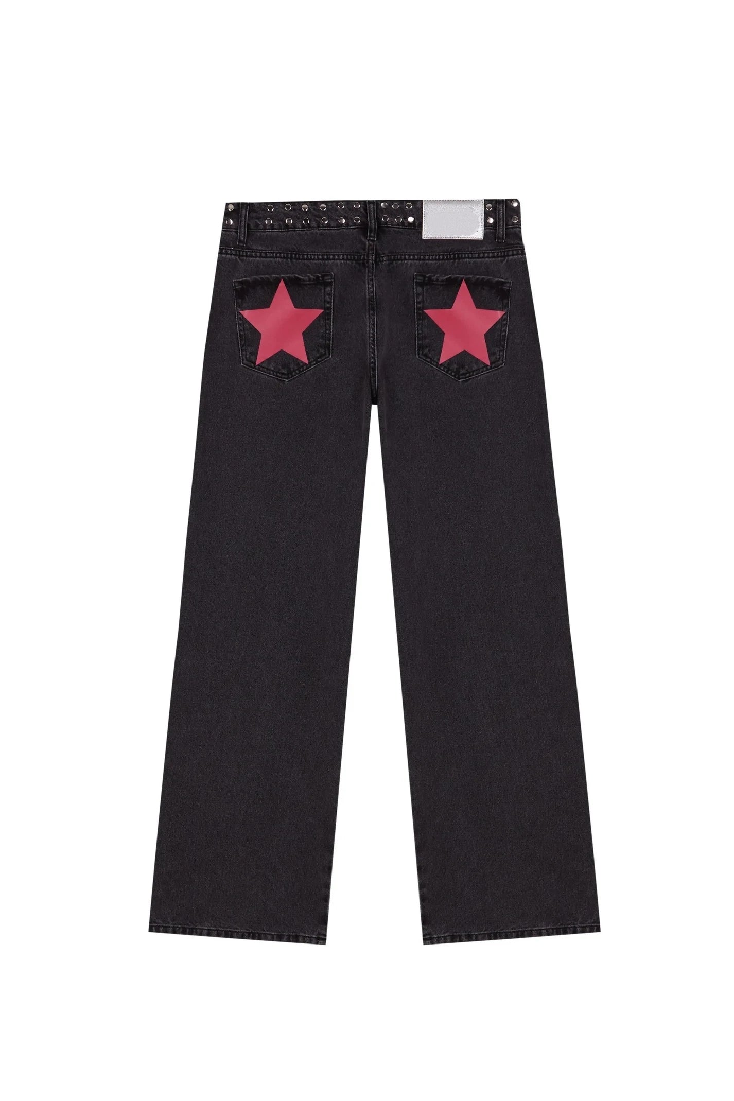 Pantalones vaqueros vintage con estampado de estrella de cinco puntas