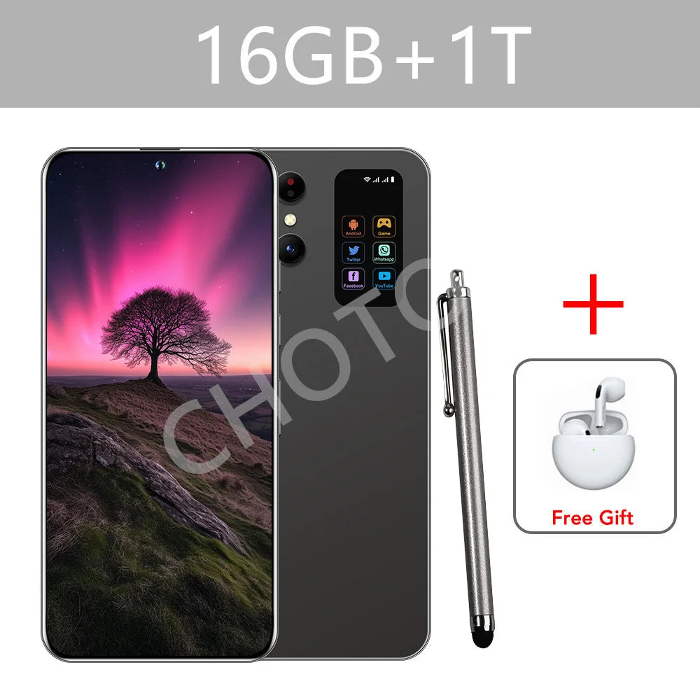 Teléfonos celulares S+ 25 Ultra Original 7.3HD 5G Dual SIM Smartphone