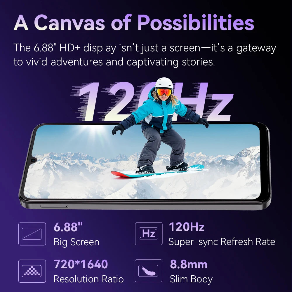 Smartphone Cubot A40, Android 15, 12 GB de RAM + 256 GB de ROM