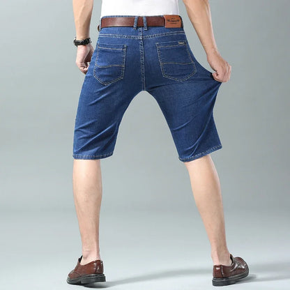Pantalones cortos vaqueros de verano para hombre, de moda, de color claro