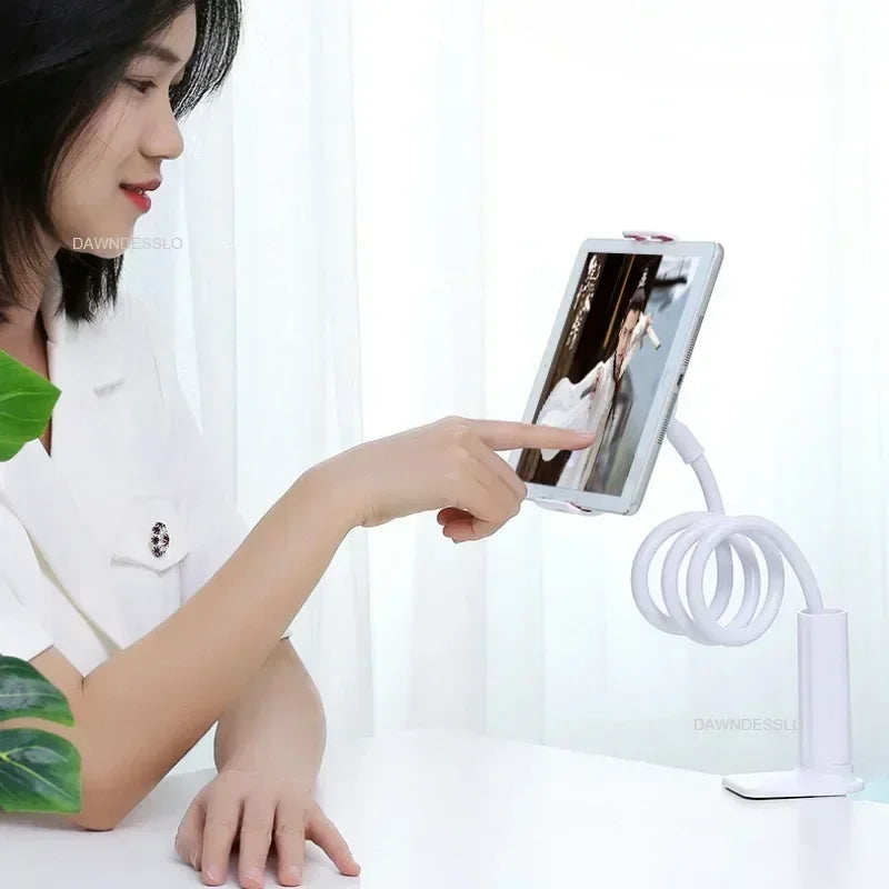 Soporte para teléfono de 128 cm, reposacabezas, brazo largo flexible
